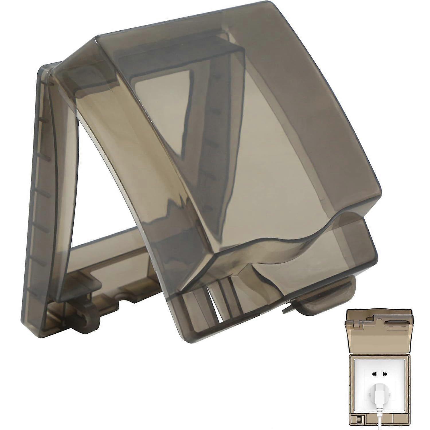 Wall Switch Socket Waterproof Protection - Splashproof Cover Socket Cover Transparent Plug Splashproof Box Outdoor Sockets Plastic (Transparent)