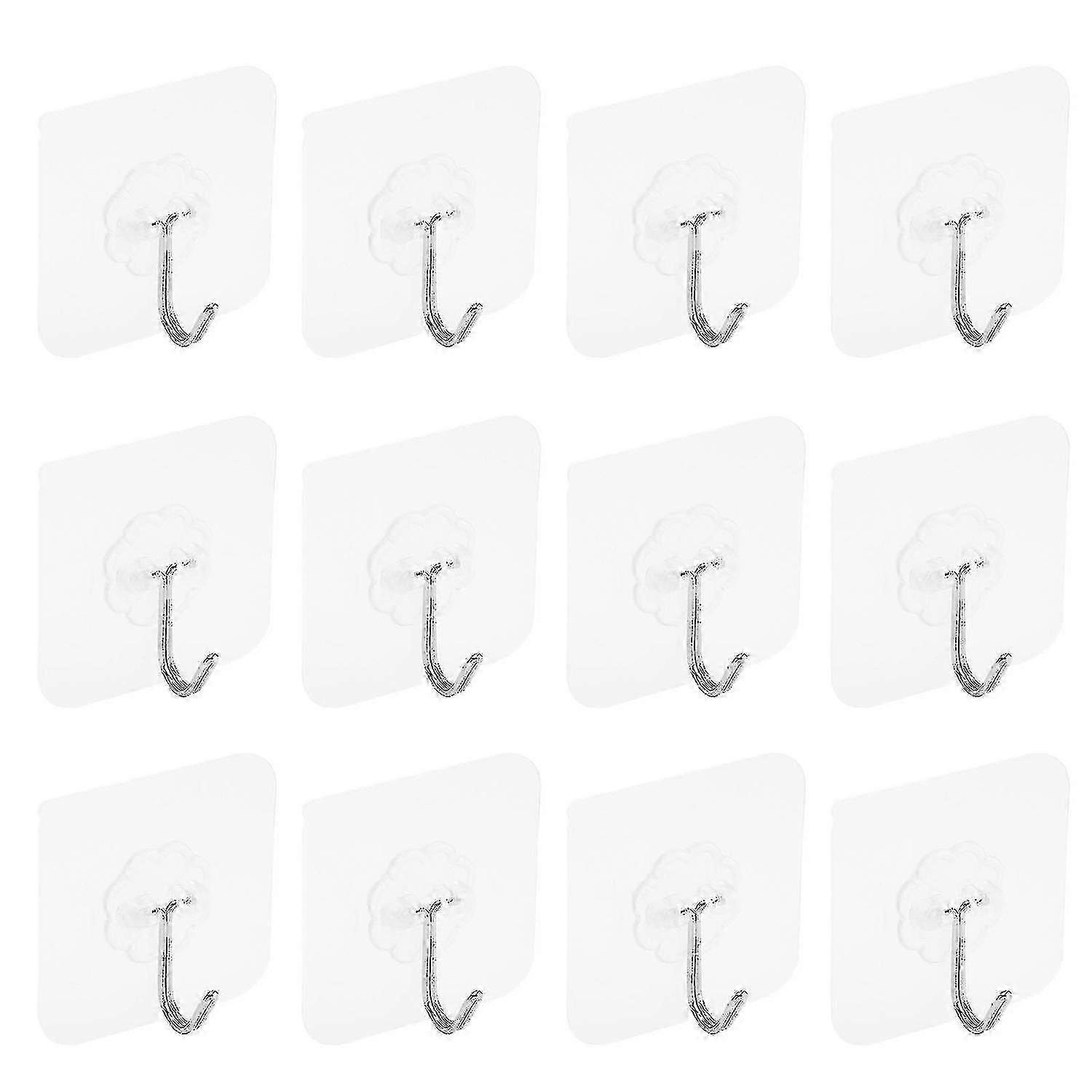 12pcs -duty Hooks -mounted Hooks Sticky Hs For Bath Kit