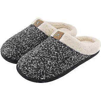 Comfy Men's Slippers For Indoor & Outdoor,m Black And White