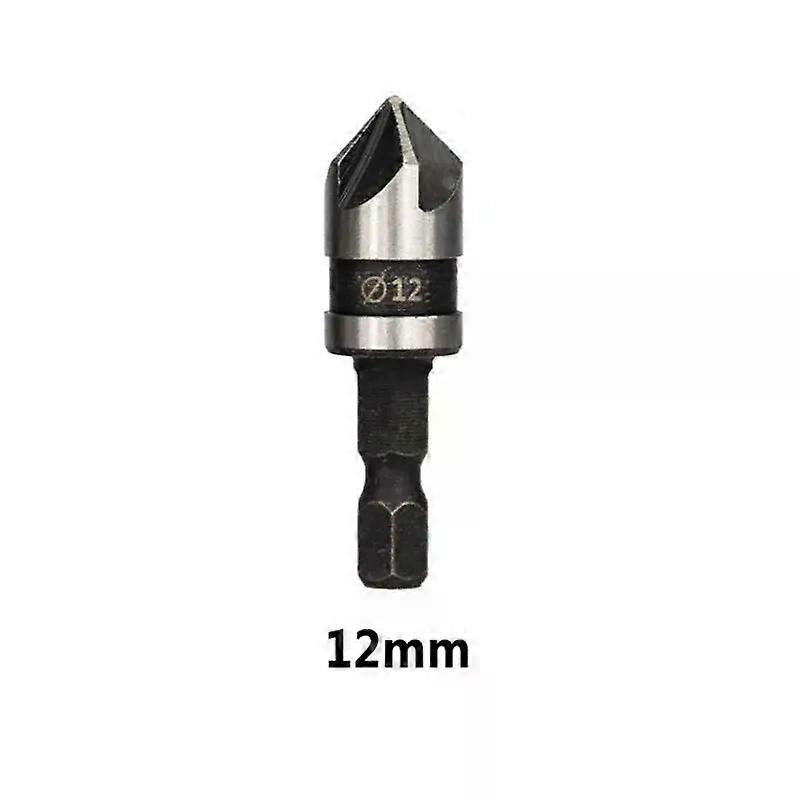 12/16/19Mm Countersink Boring Drill Bit Set For Wood Metal Hex Shank Woodworking Chamfer Drill Bit Cutter Metal Drilling Bits