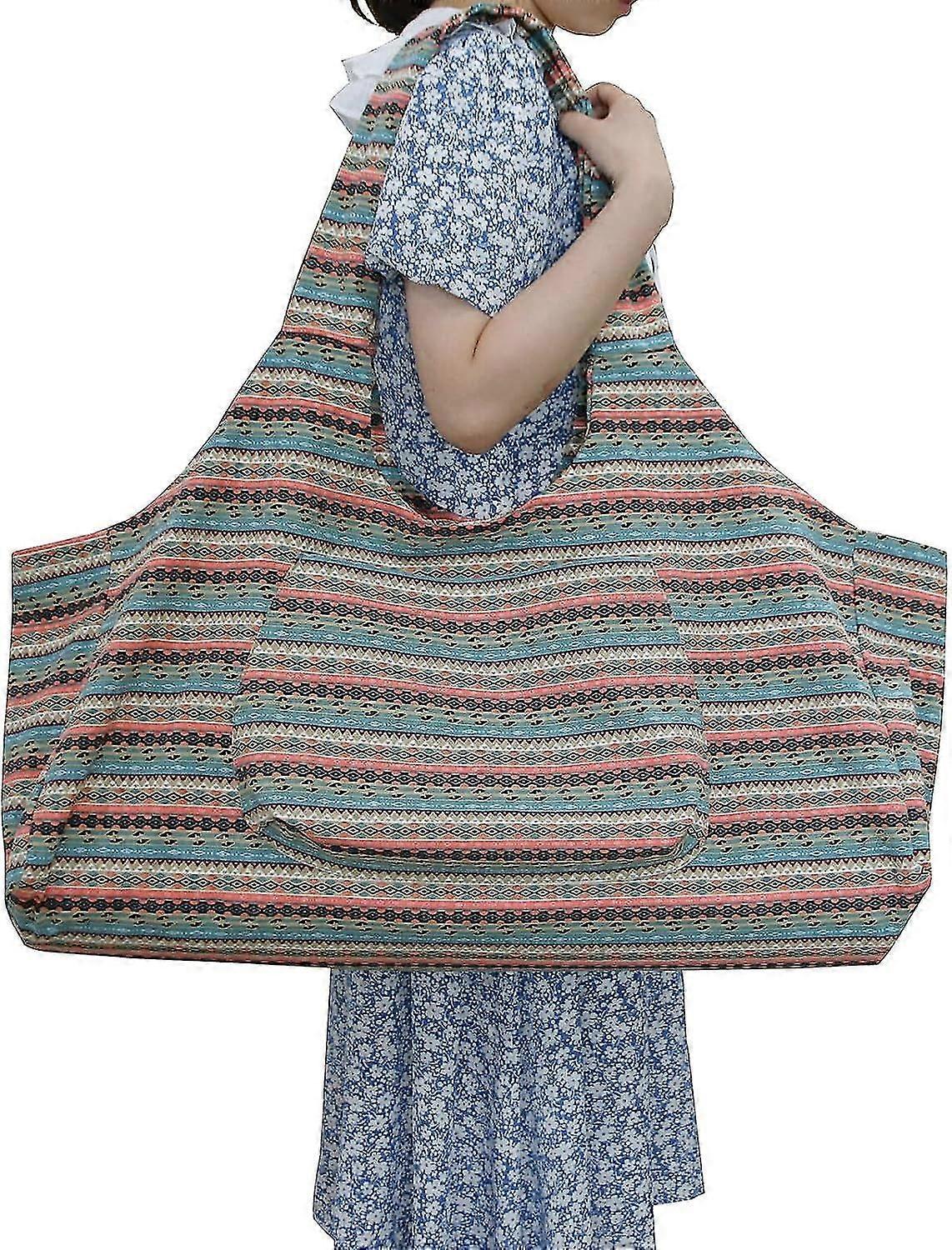 Flower Coloryoga Mat Bag With Large Size Pocket And Zipped Pocket To Fit Most Size Mats
