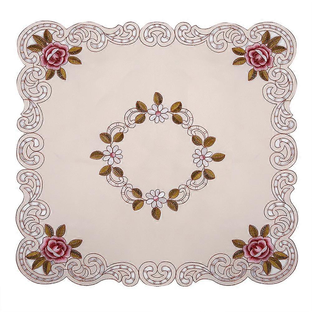 Floral Flower Embroidered Table Runner Cutwork Tablecloth For Party Decor Embroidered Floral Runner Cutwork Table Decor