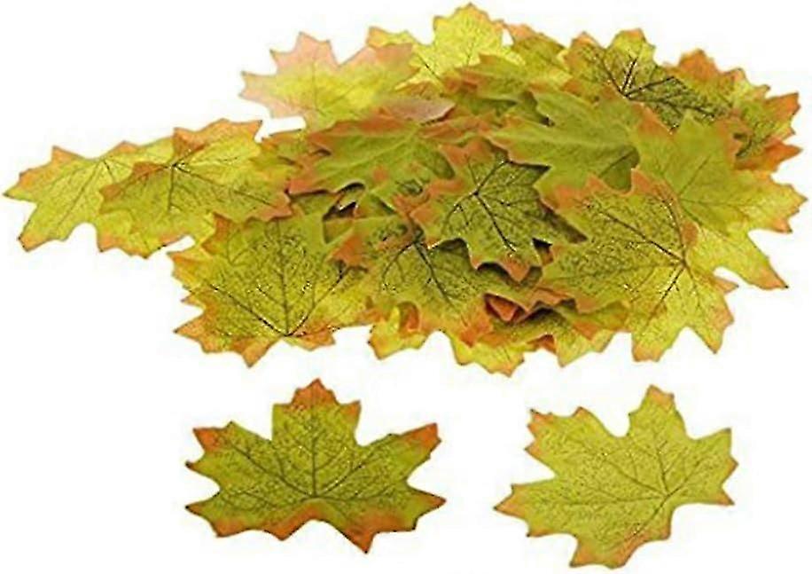 Artificial Autumn Maple Leaves - Multicolored Silk Leaf Decorations