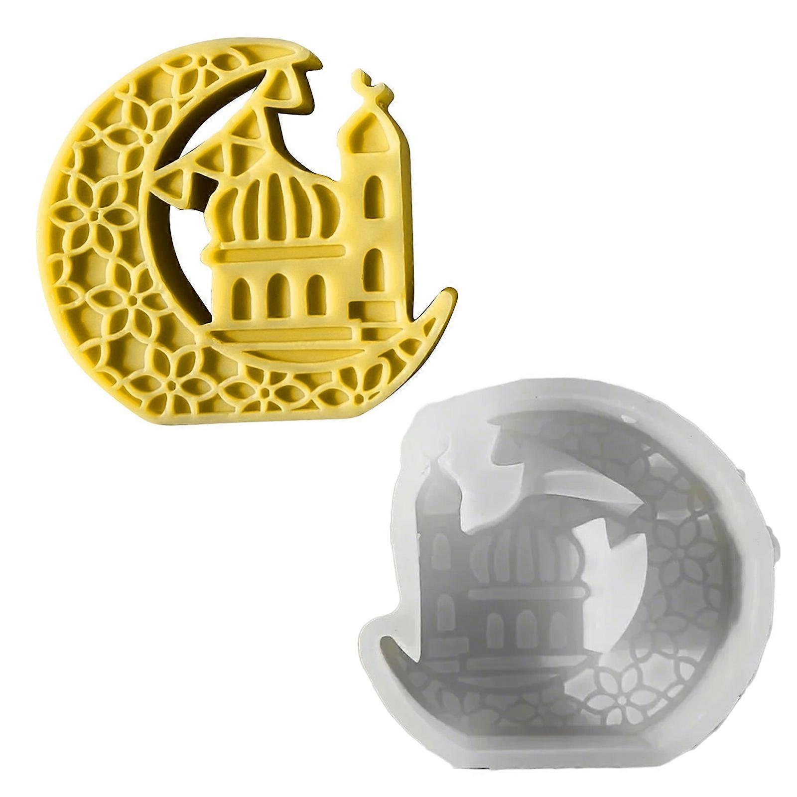 قوالب شمعة السيليكون قوالب صنع الصابون شكل القمر لوازم صنع اليد للمجوهرات الإبداعية وصنع الزخرفة