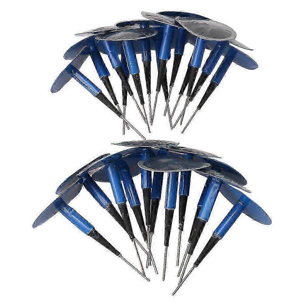 24pc Mushroom Tyre Repair Kit for Car & Truck Puncture, Wired Plug Patches