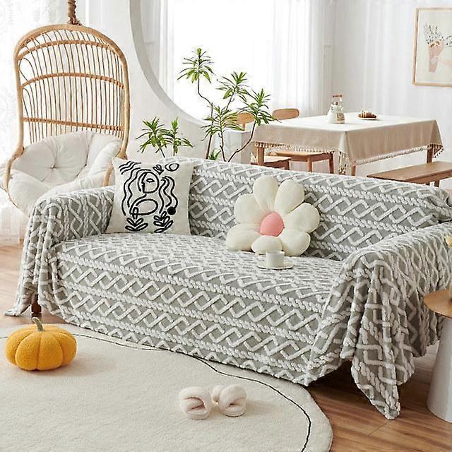 Modern Plush Sofa Throw Blanket For Living Room Colorful 3 4 Seater Jacquard Velvet Sofa Towel Armchair Couch Slipcover For Pets
