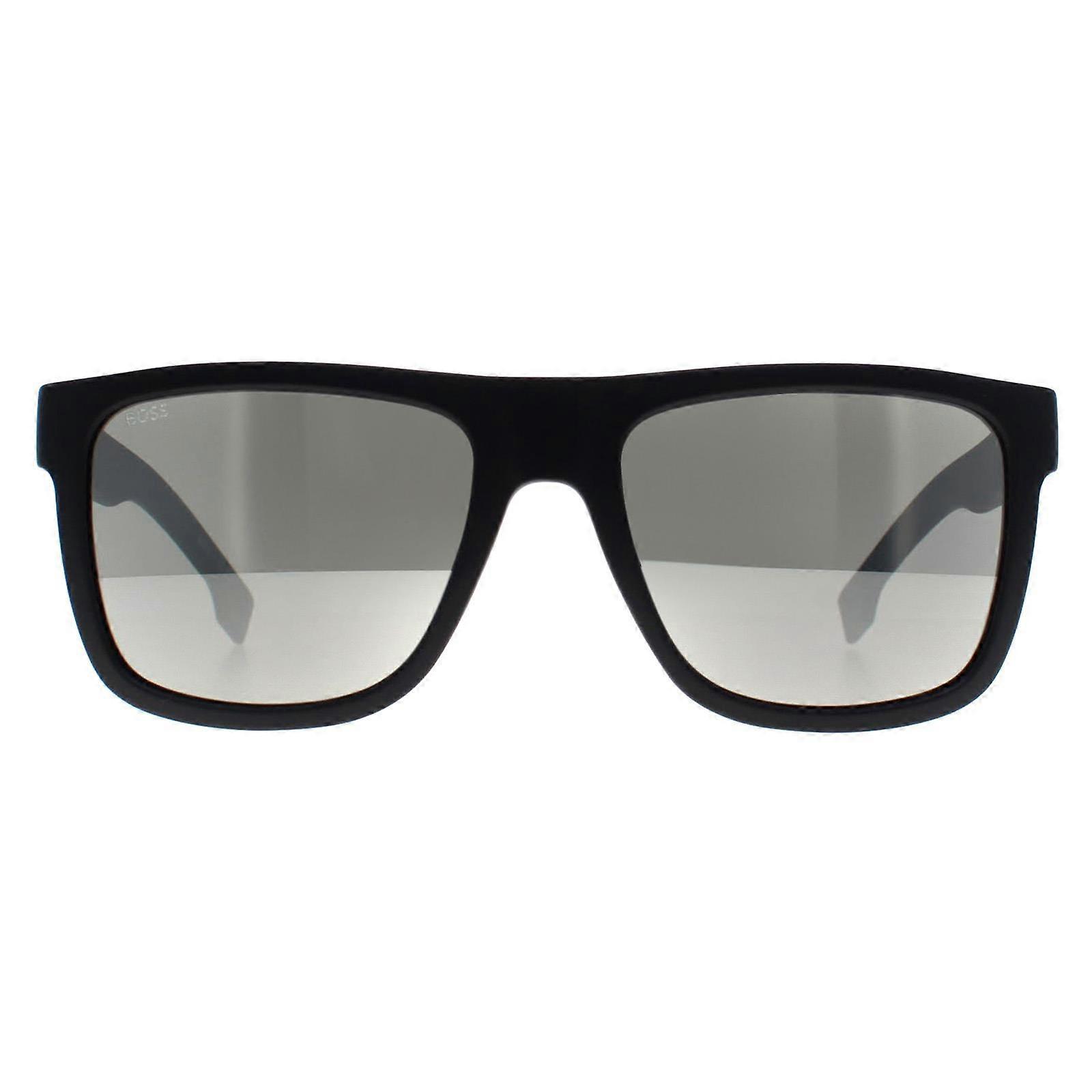 Hugo Boss Sunglasses BOSS 1647/S 003 T4 Matte Black Silver Mirror