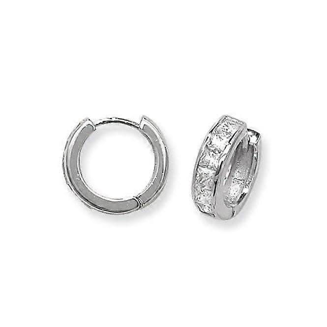 Acotis Silver Earrings Hinged Zirconia G5328CZ