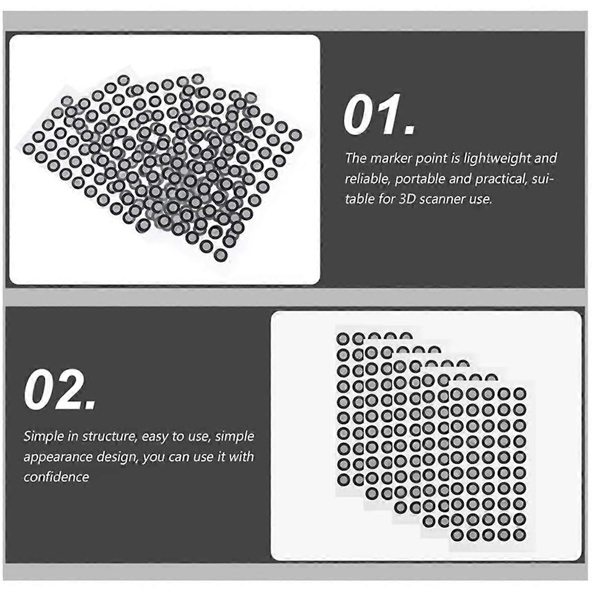 10 Sheets Scanner Reflective Film 3d Scanning Marker Marking Points