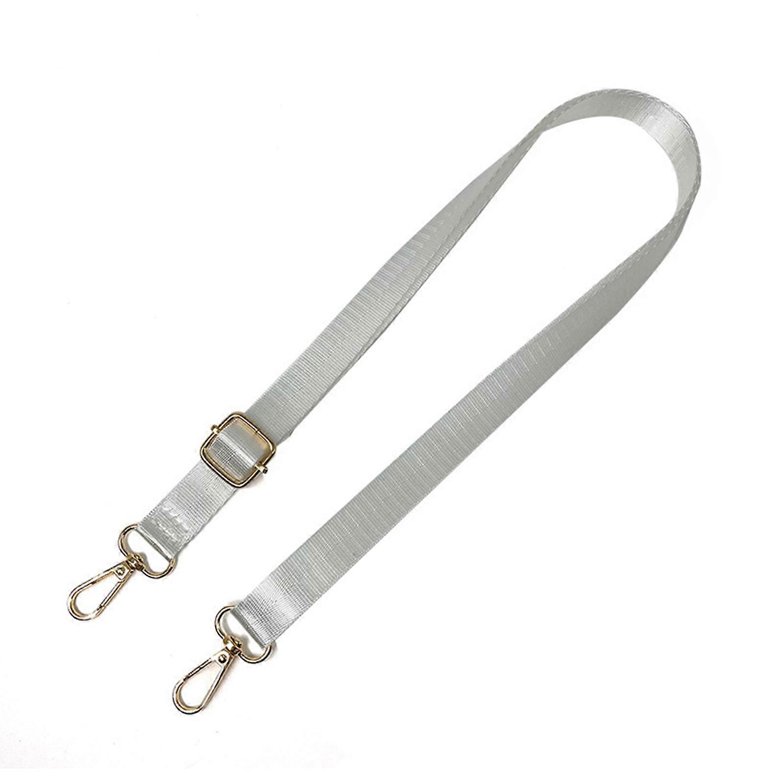 DIYレディース財布handcrafバッグストラップ27-54inハンドバッグショルダーストラップメタルフックナイロンクロスボディバッグ調節可能なストラップホワイト