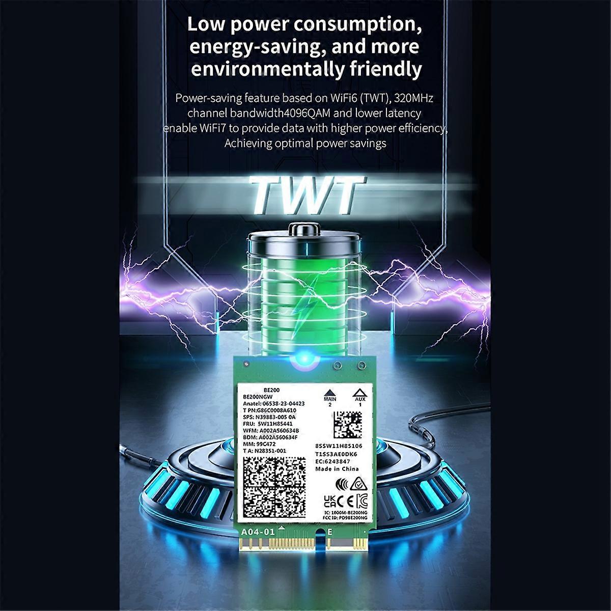 WiFi 7 BE200 Network Card Bluetooth 5.4 Tri Band