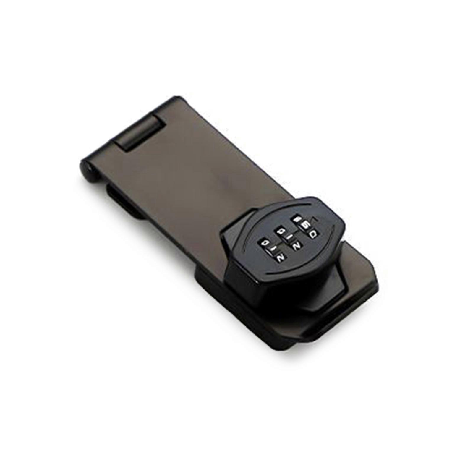 3Digit Combination Lock Mechanical Password Drawer Lock Aluminum Alloy Cabinet Keyless Hasp Lock with Code Easy Install  Black