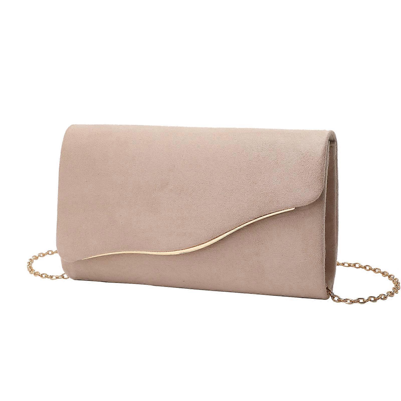Polyester Clutch Bag with chain Dinner Handbag Easy Matching 