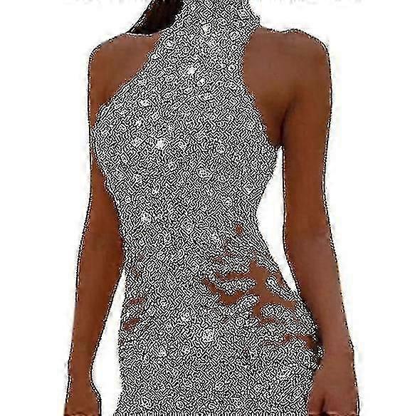 Sequin Jumpsuit Overalls For Women Long Sleeve Sparkly Bodycon Slim Rompers