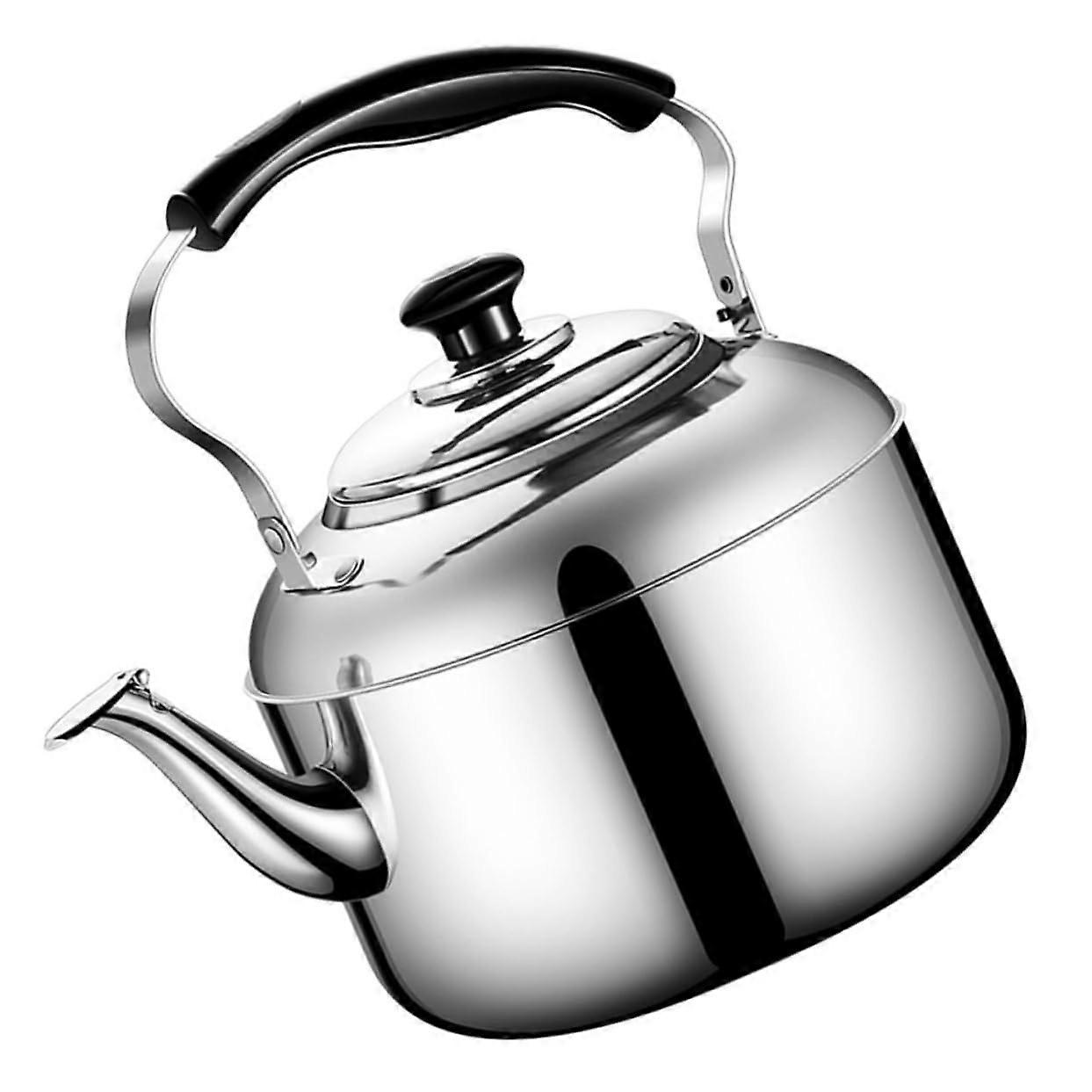 Stainless Steel Tea Kettle, 6 Quart Capacity, Classic Design, Stovetop Compatible, Durable Construction