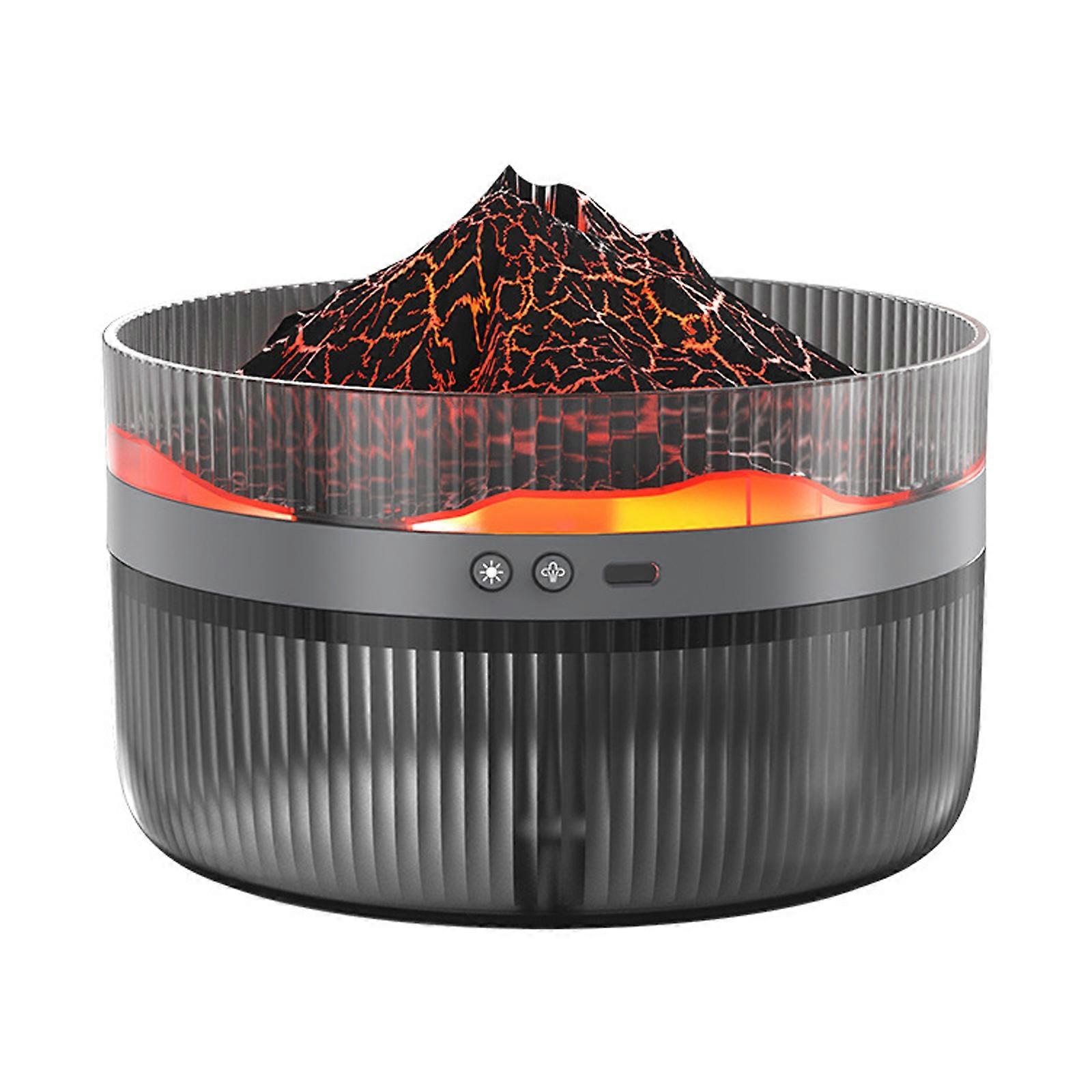 Volcano Diffuser, Essential Oil Diffuser 2L Volcano Humidifier with Flame & Volcano Mist Mode,  Timer, Auto Shut-Off, Flame Diffusers for Home Bedroom