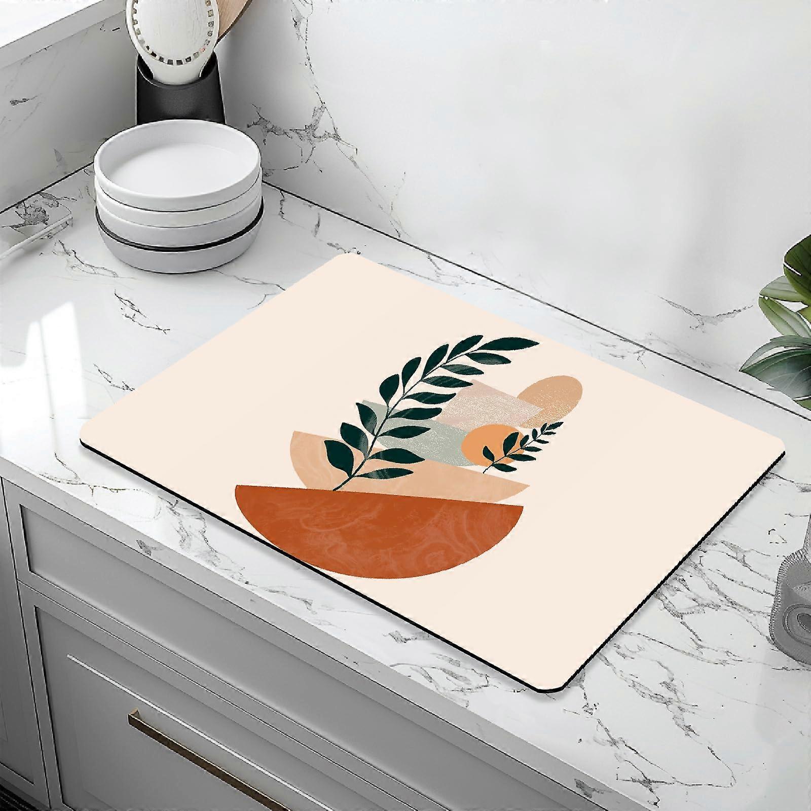 Hide Stain Absorbent Quick Drying Dish Drying Mat for Kitchen Counter Countertops 16'x24'