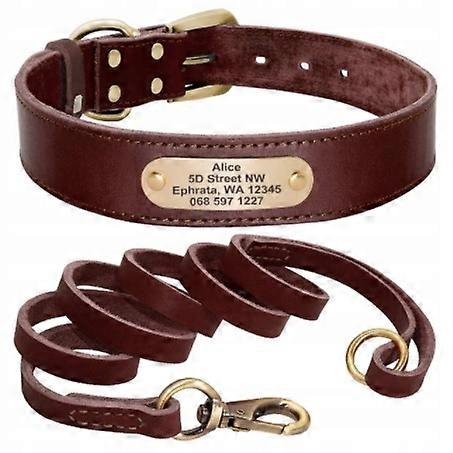 Eco-leather Dog Collar With Engraving, Size Xl