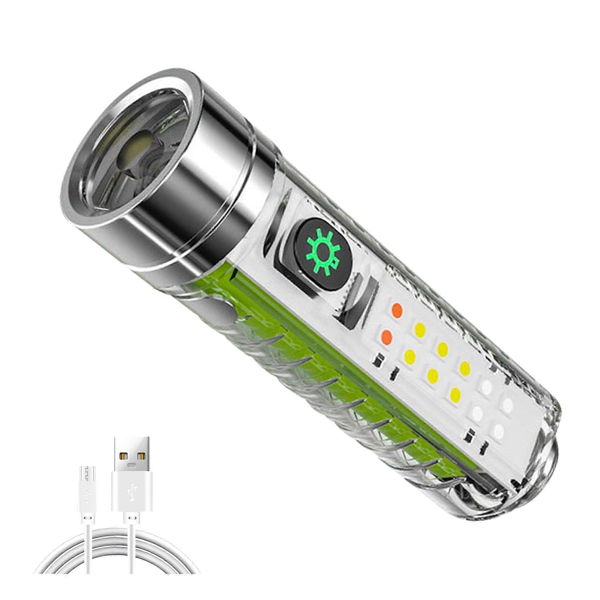 Small Powerful Flashlight Rechargeable - 350 Lumen 1500mAh LED Flashlights with 8 Light Modes, Waterproof Magnetic Handheld Flashlights for Emergencie