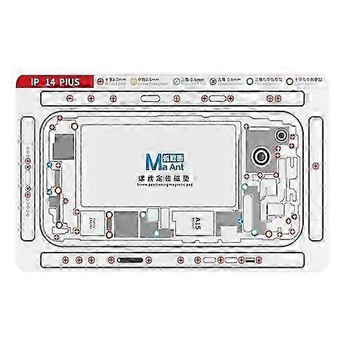 Maant For Iphone 14 Plus Double-sided Magnetic Screw Positioning Soft Mat Phone Repair Tool