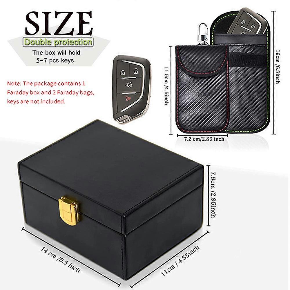 FaradayBoxwithFaradayPouch SignalBlockingBoxforCarKeys RFIDBoxforKeyFob RFIDKeyBox FaradayBoxforCarKeys RFIDBlockingBox FaradayBox