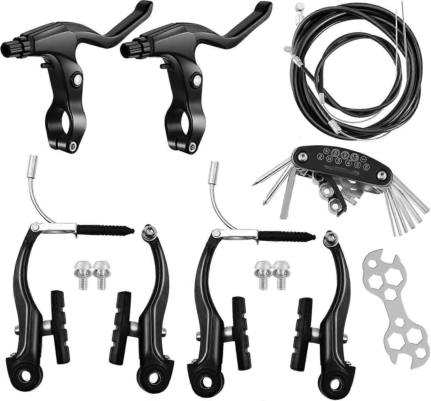 Bike Brake Kit with Front and Rear Calipers and Wrench Tool