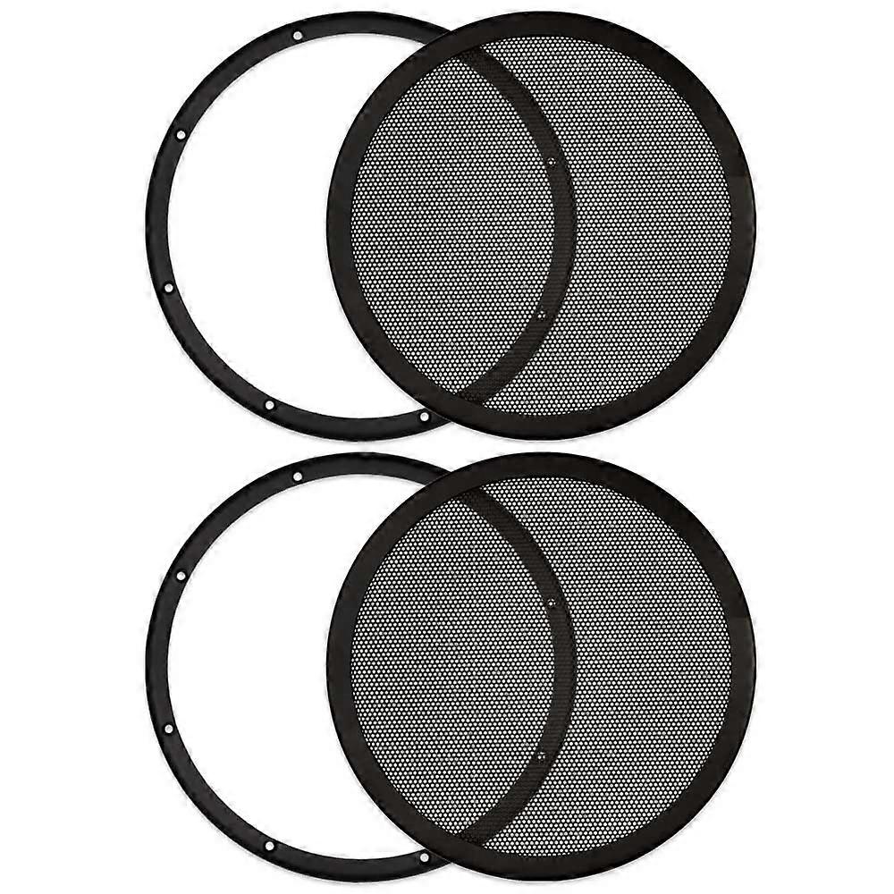 Monitor Subwoofer Part - Heavy Duty Steel Mesh Snap-On Grill for 10 Inch Speakers, 2-Pack, Model SG-M10-2