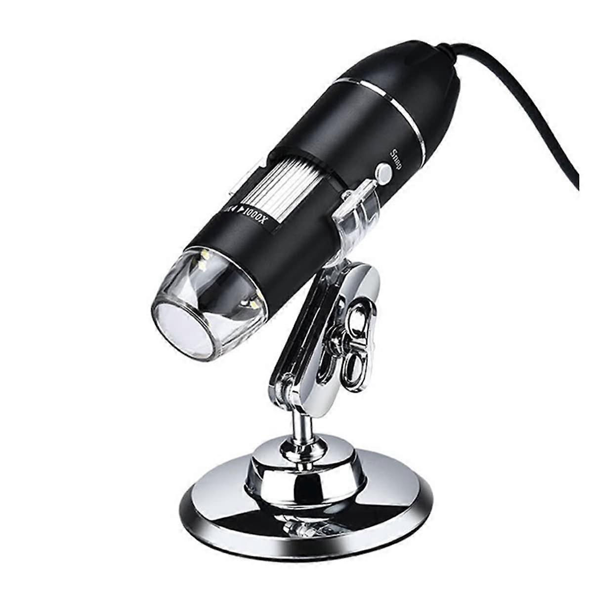 Lab Microscope Accessories USB Digital Microscope 500X 1000X 1600X 8LED Illumination Stereo USB Camera PC Compatible