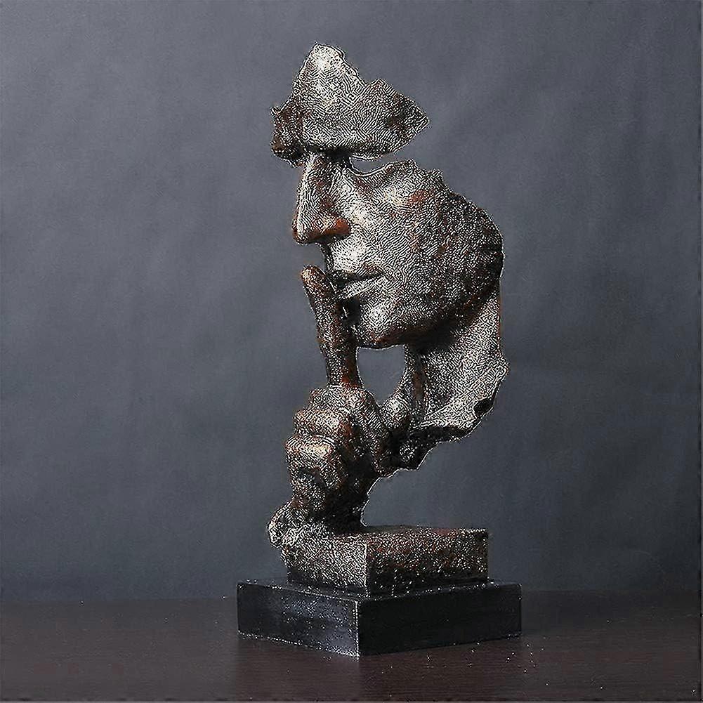 2024,Silence is a Golden Creative Statue,Simple Modern Crafts Ornaments, Art Decorations Sculpture for Of