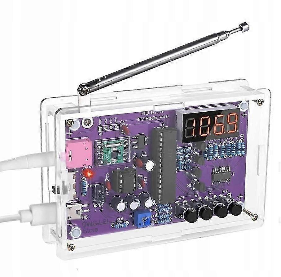 Fm Radio Digital Display With Housing Diy Kit
