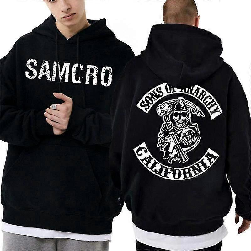 Sons Of Anarchy Biker Hoodie with Double Sided Print for Men and Women