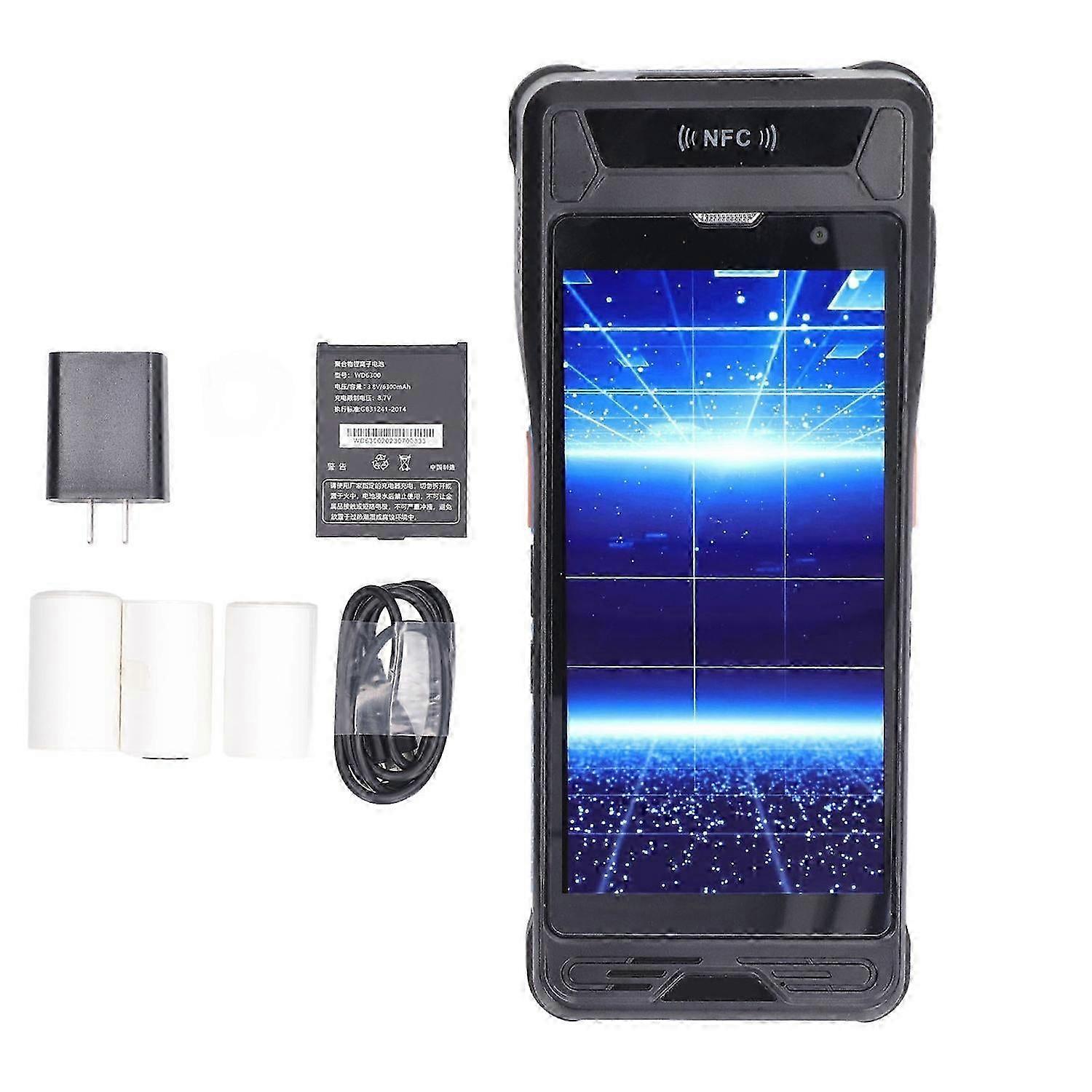 Pos Terminal Receipt Printer 5.5 Inch Ips Hd Touch Screen Scanning Thermal Printing Handheld Mobile