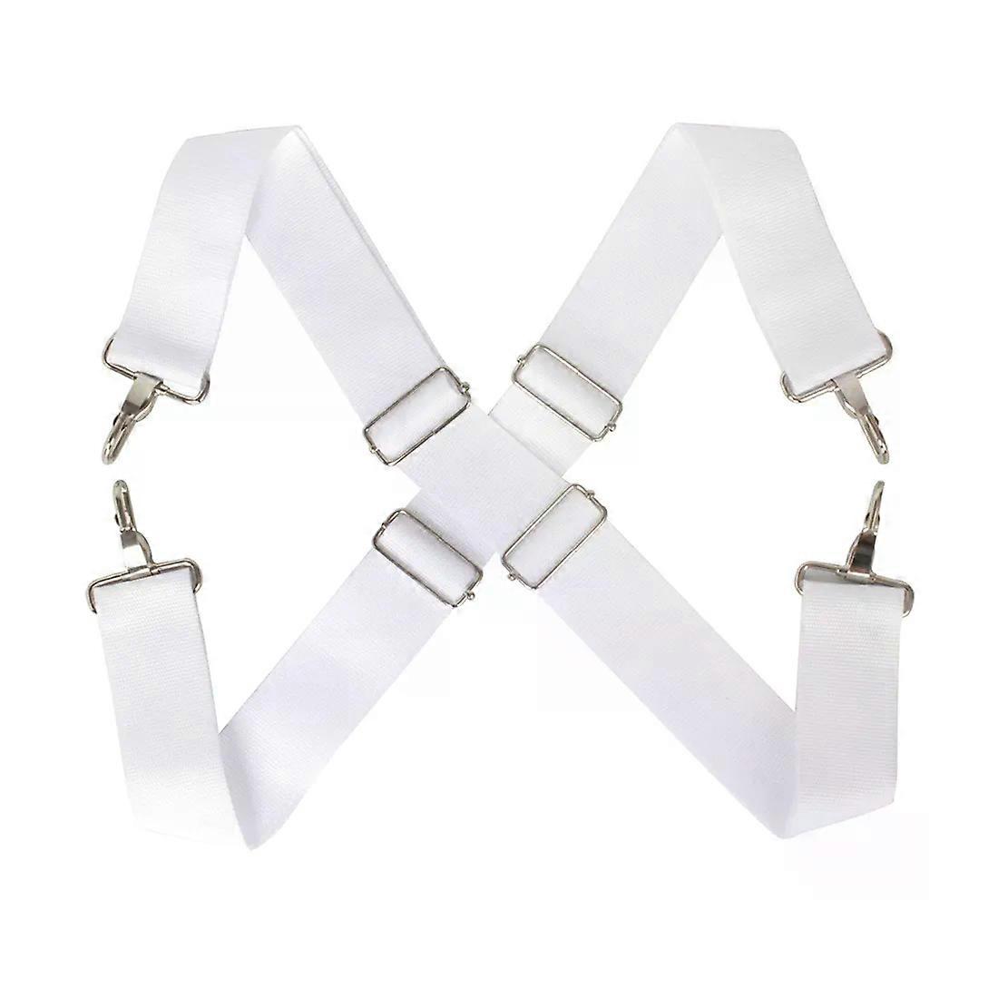 2pcs Drum Belt White Adjustable Oxford Cloth Drum Straps Single And Double Shoulder Harness For Snare Drum Musical Instrument Accessory