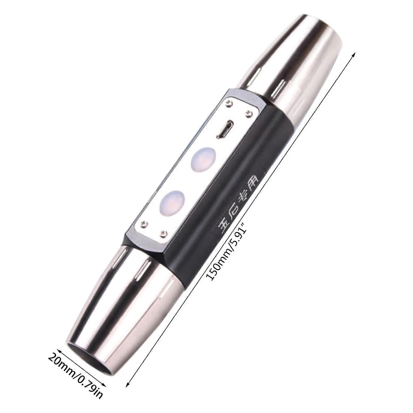 Jade Identification Flashlight,Led UV Flashlight 365NM Jade Jewelry Gemstone Identification for w/ 4 Light Sources Porta