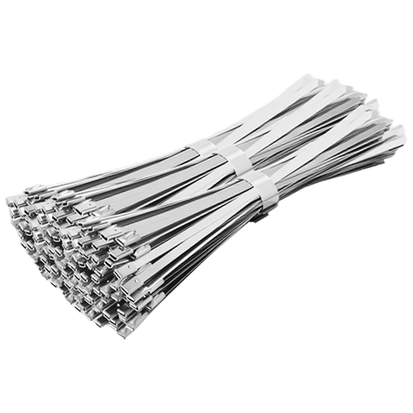 100Pcs Metal Zip Ties Multi-Purpose Self-locking Cable Ties