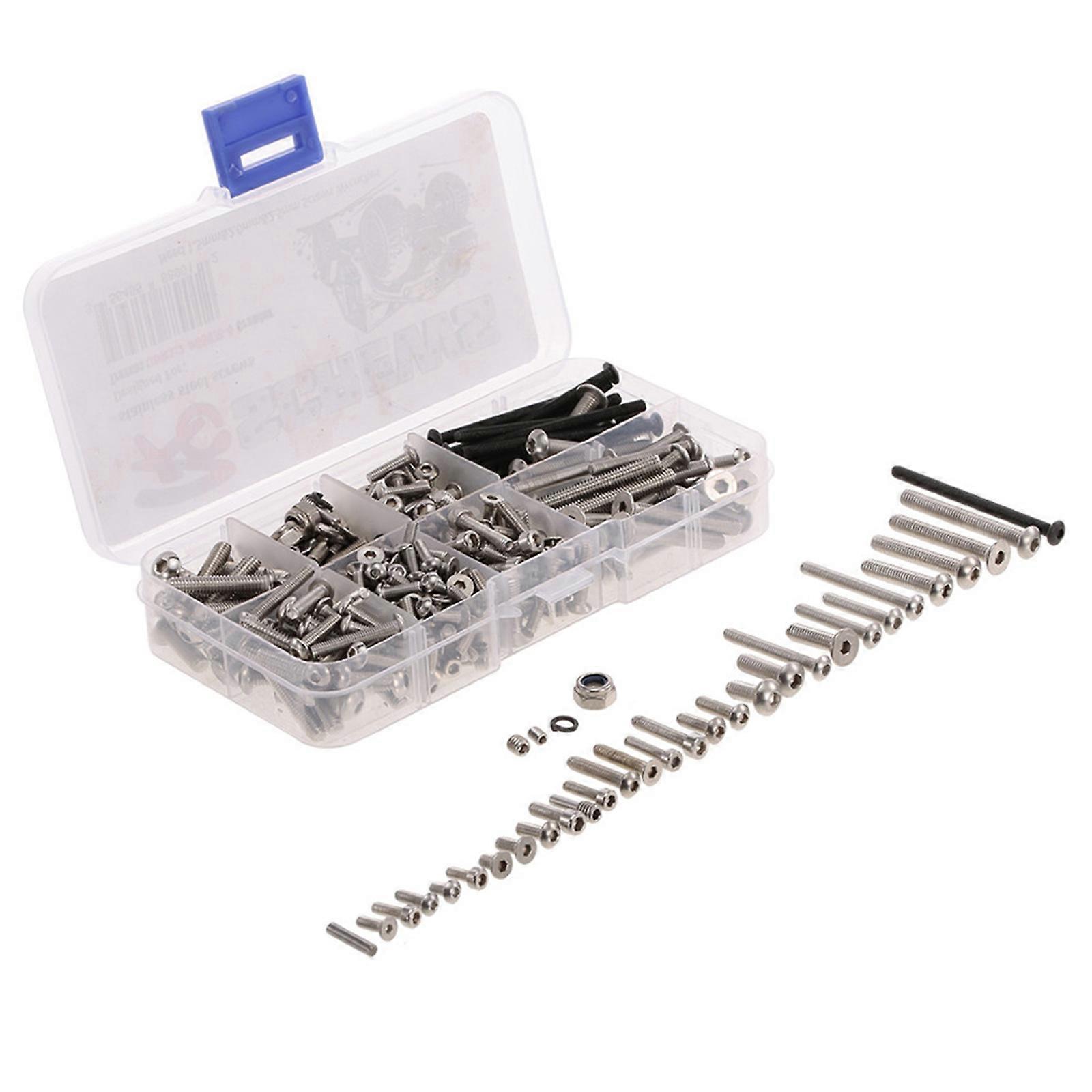RC Stainless Steel Screw Box Repair Tool Kits for w/ Various Screw Nut for TRX85076-4 Remote Control Crawler 1/7 4wd Mod