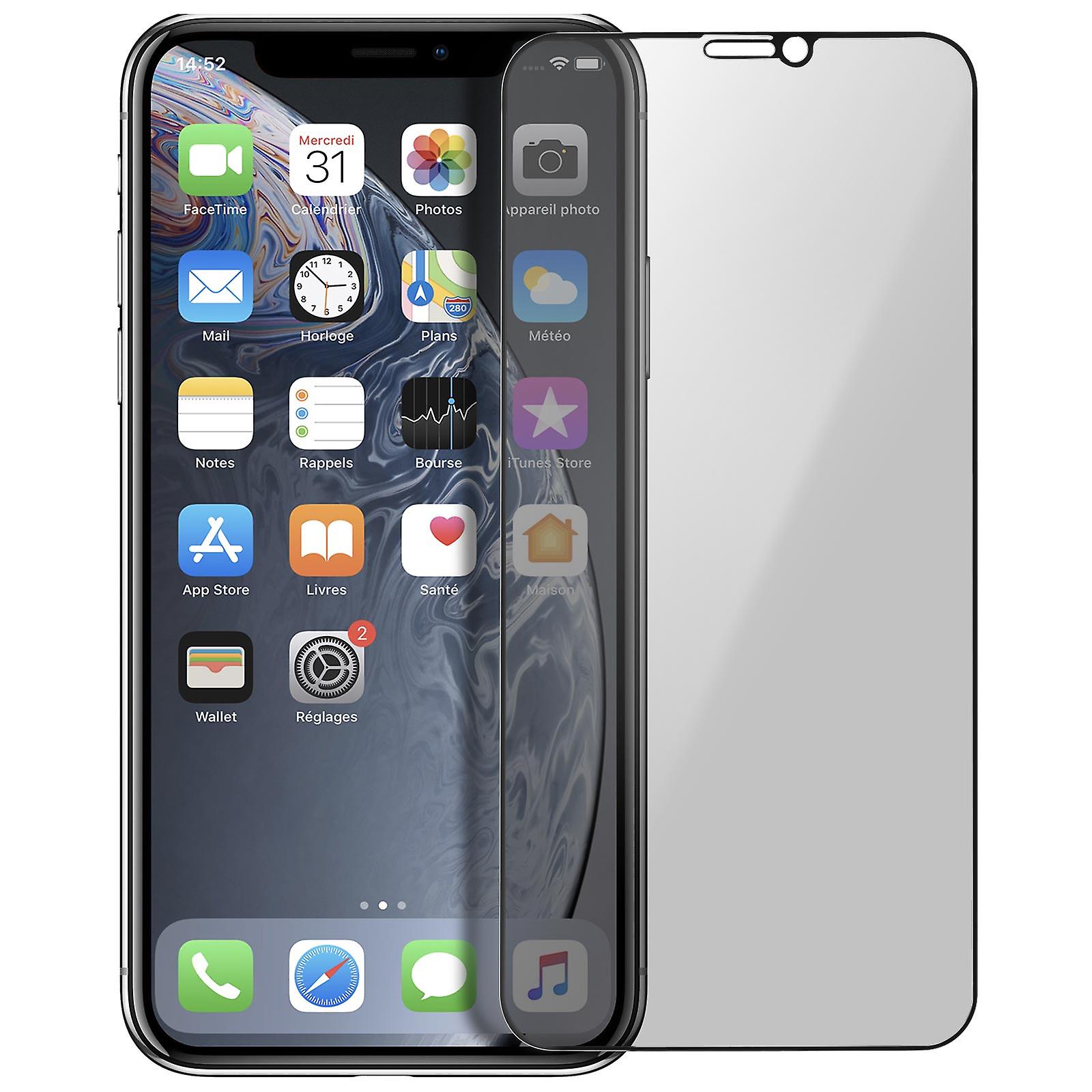 Tempered Glass Screen Protector for Apple iPhone XR Anti-Spy Beveled Black Edge