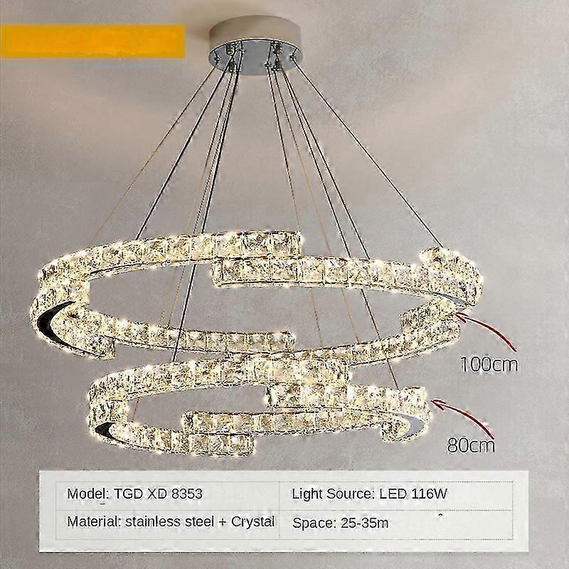 מודרני טבעת יצירתית נברשת קריסטל נירוסטה זהב כסף מנורה תלויה סלון חדר שינה מנורות קישוט מסעדה