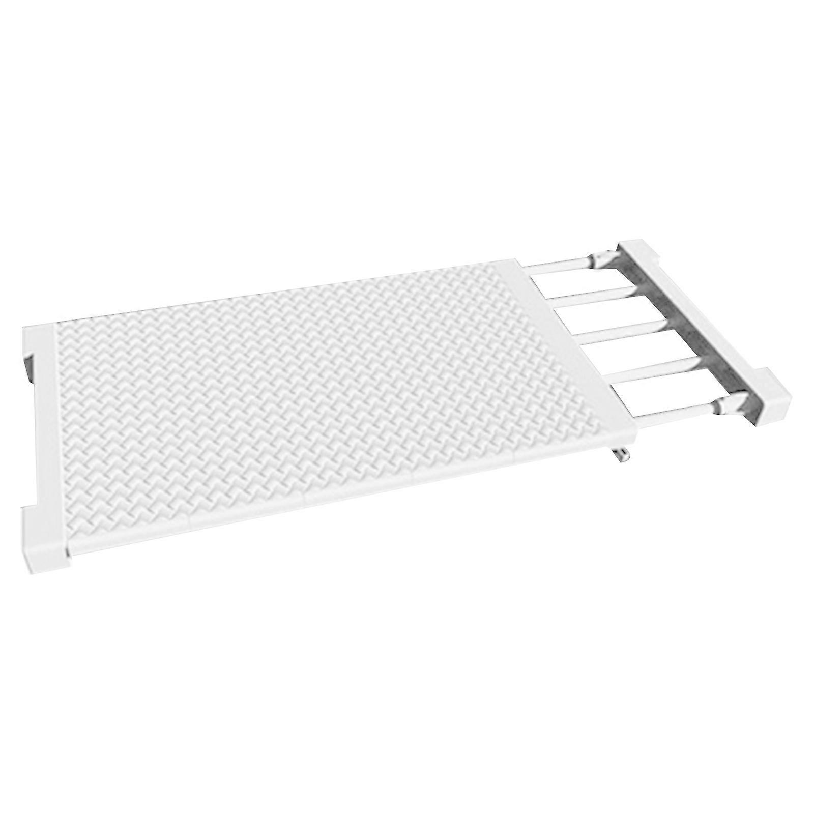 Scalable Layered Separator Updated Version Adjustable Storage Rack Shelf for Wardrobe Refrigerator Cupboard Random Color  White