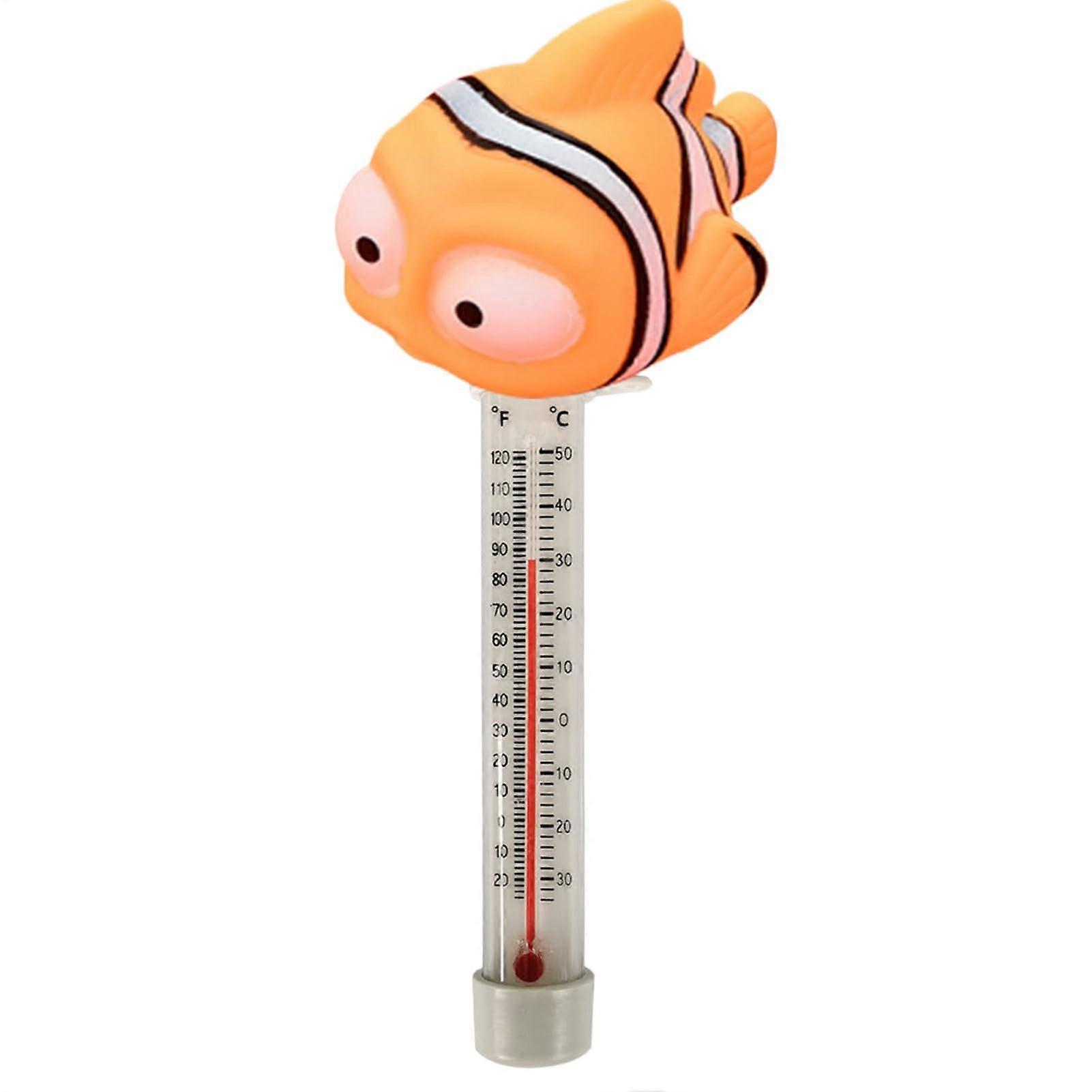 Pool Water Floating Thermometer, Child-Friendly Clown Fish Design, Fast Response Sensor for Spa and Aquarium Monitoring