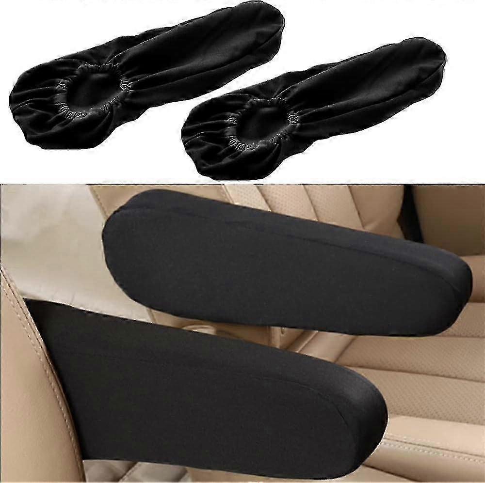 2 Pcs Universal Fabric Armrest Protectors for Cars, Replacement Front Seat Armrest Covers, Suitable for Various Vehicle Models