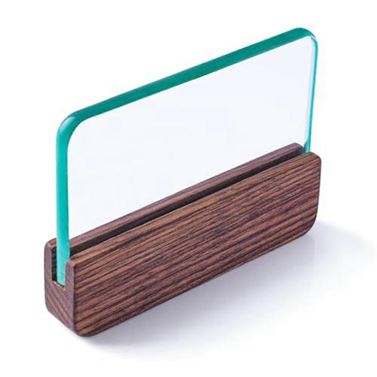 Glass Slicker for Burnishing Leather with Walnut Handle, Glass Burnisher Professional Block Smoothi