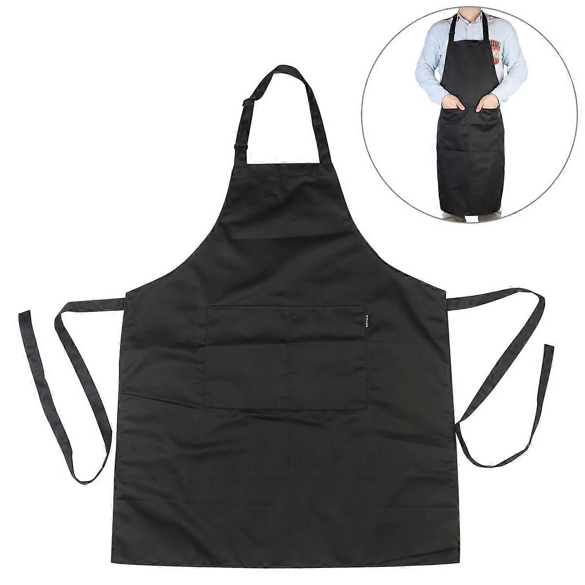 Cooking Accessory Apron with Strategic Pockets for Recipe Cards and Tools, Mixed Fabric