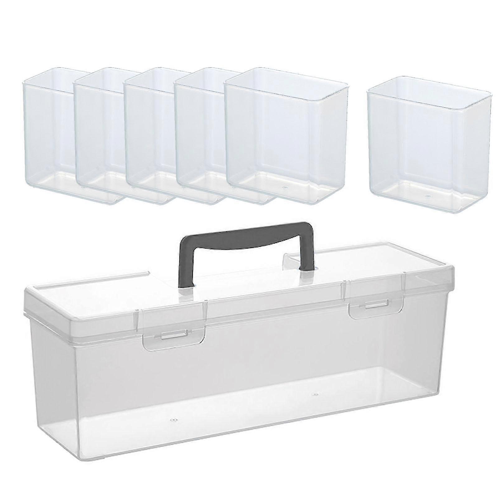 Food Storage Box for Spaghetti and Other Items with Lids, Suitable for Refrigerator Storage of Beans and Fruits, Featuring a Black Handle