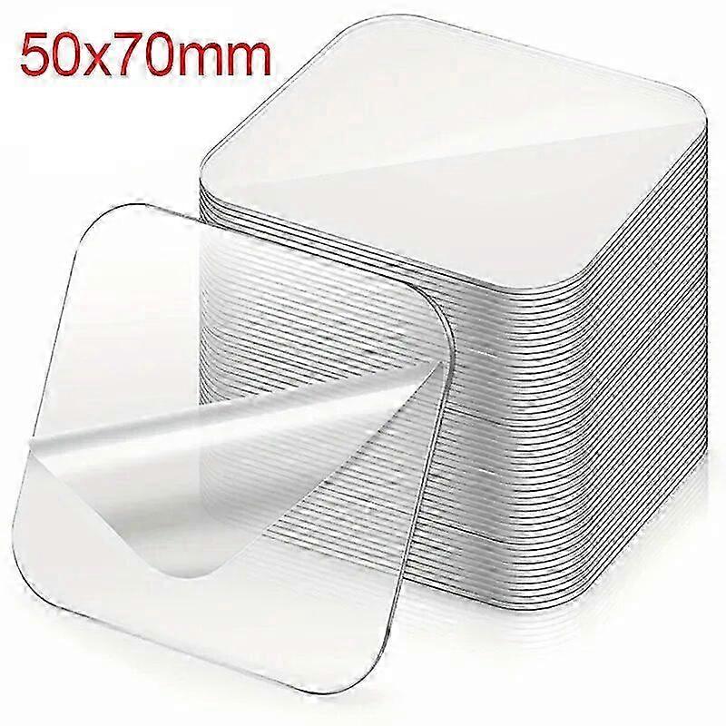 50PCS両面ナノテープ再利用可能な防水ステッカーキッチンバスルーム用50x70mm