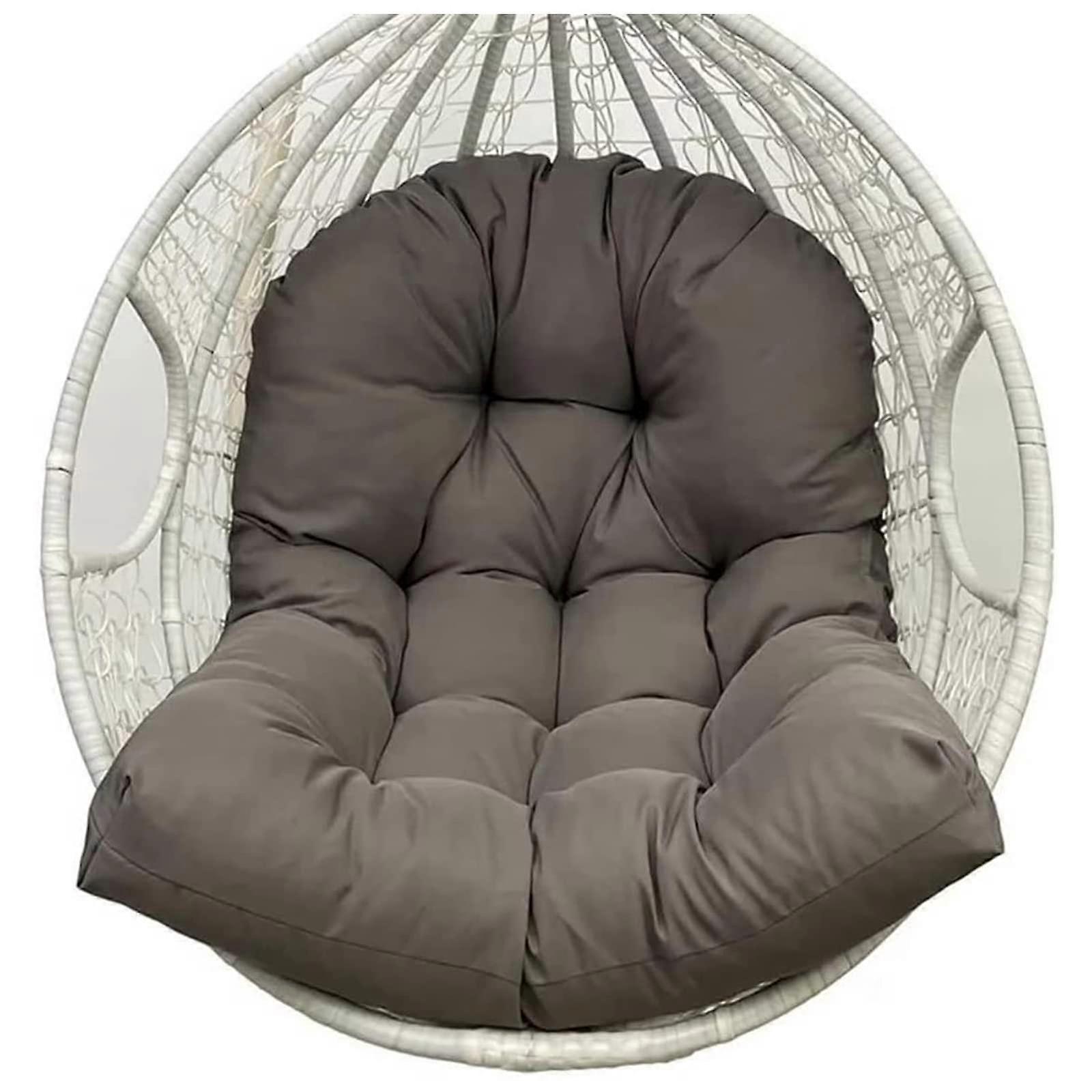 Seat Cushion Replacement Cushion for Egg Chairs, Thick Washable Seat Cushion for Hanging Chairs, Soft Lumbar Cushion in Dark Gray