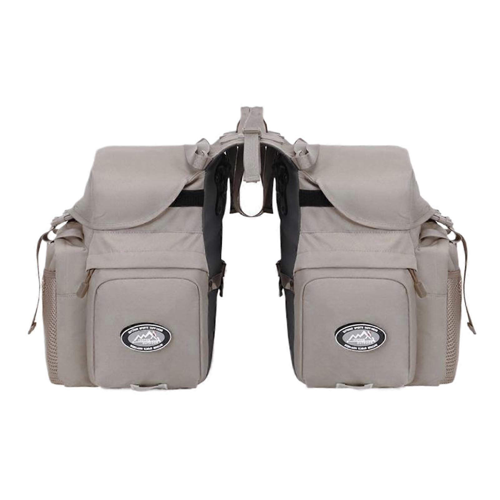 Waterproof Bicycle Storage Bag for Rack, Durable Linen Materials, Complete Functions, Coffee Color, Easy Installation