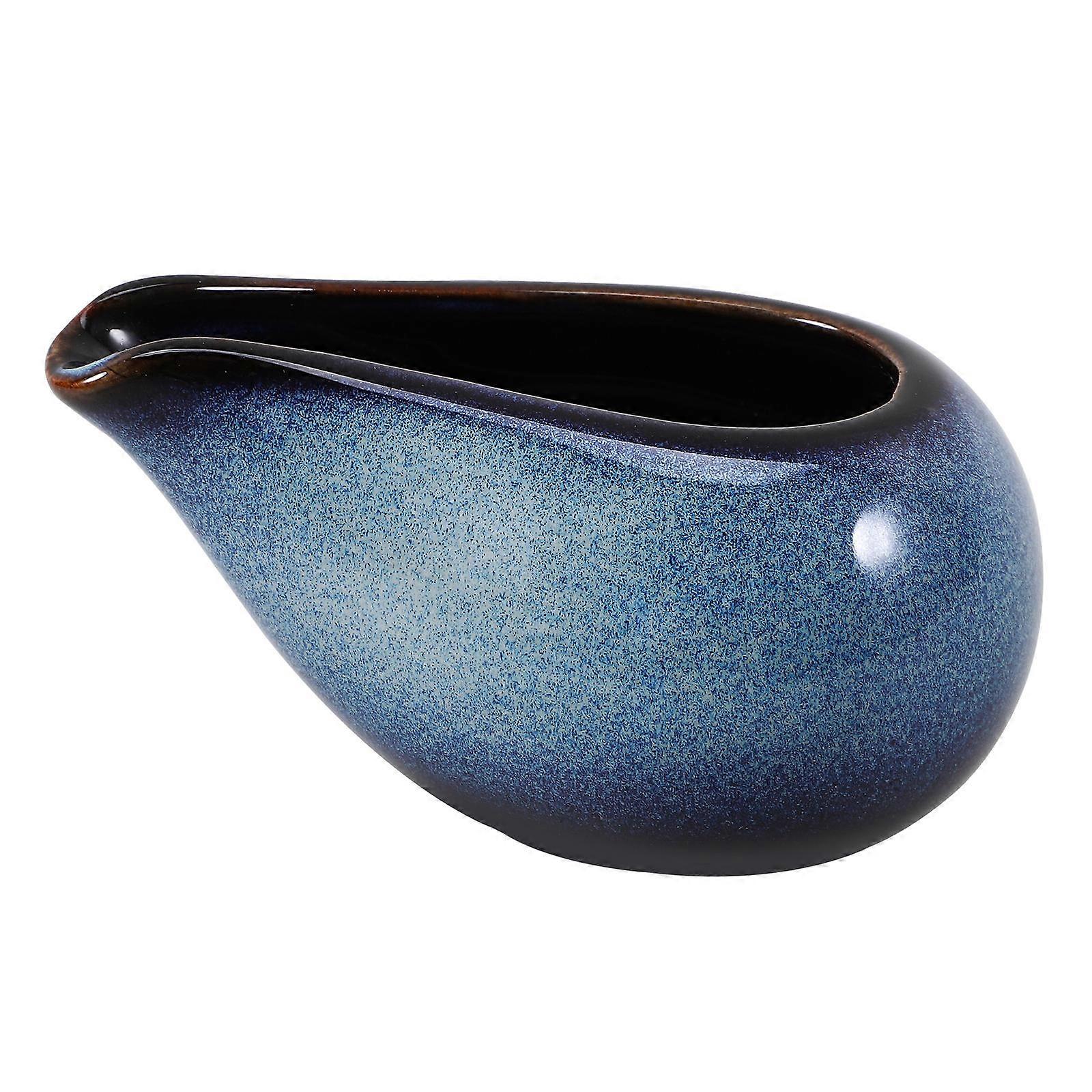 Small Ceramic Pitcher for Effortless Sauce Dispensing at the Table