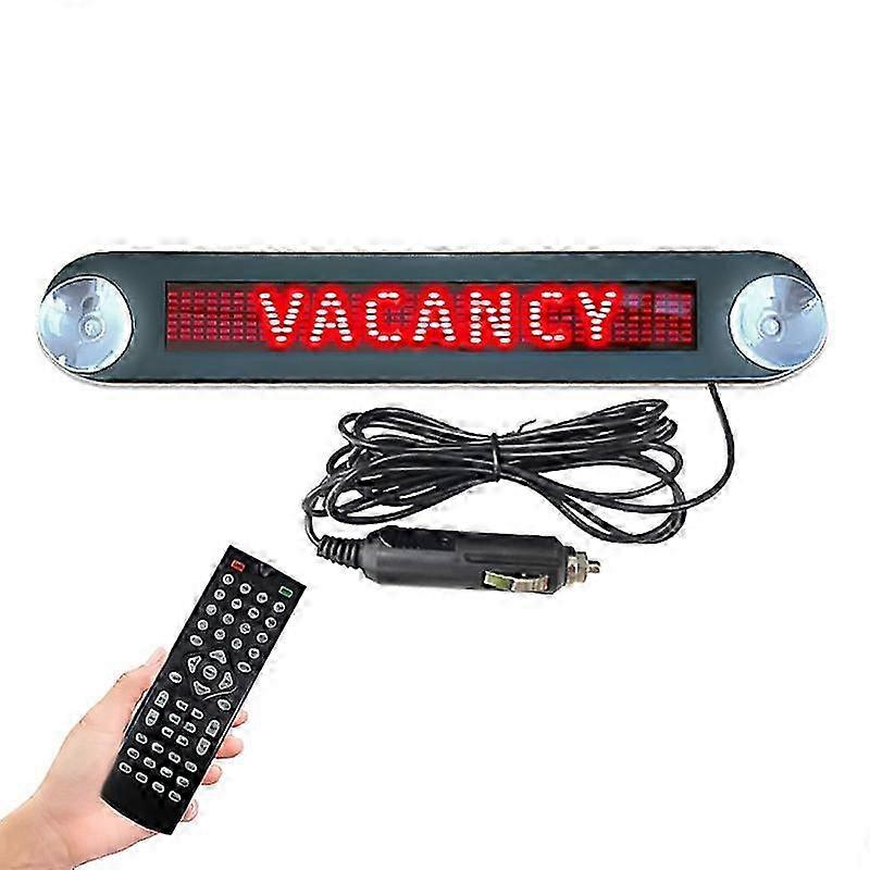 12V LED Car Display Board with Remote - Programmable Scrolling Message Sign for Vehicles