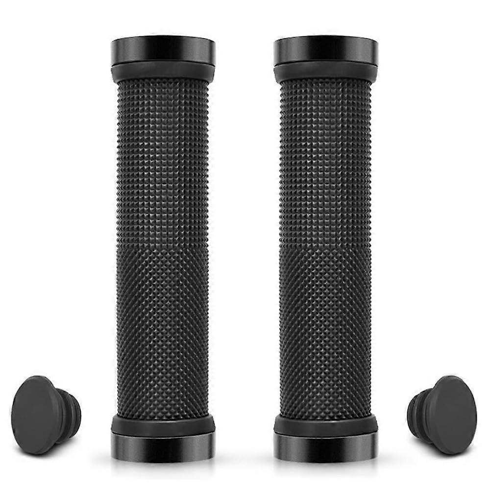 Lockable Aluminium Handlebar Grips with NonSlip Rubber Cover for Bikes
